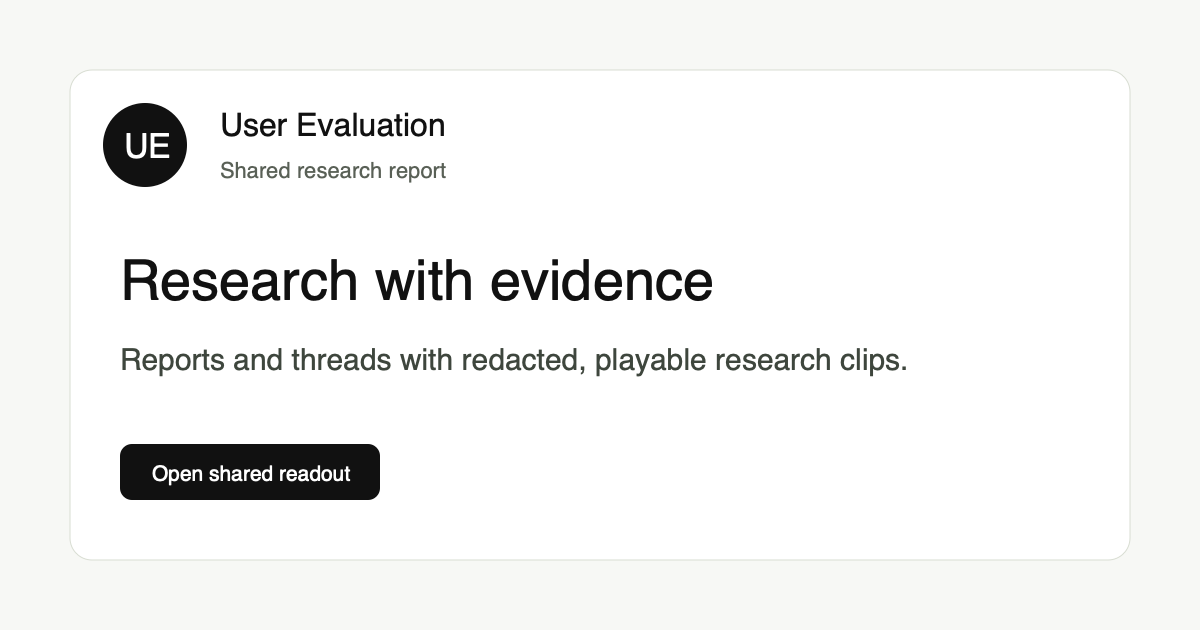 User Evaluation